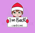 Little Elf with Sign Cookie Cutter