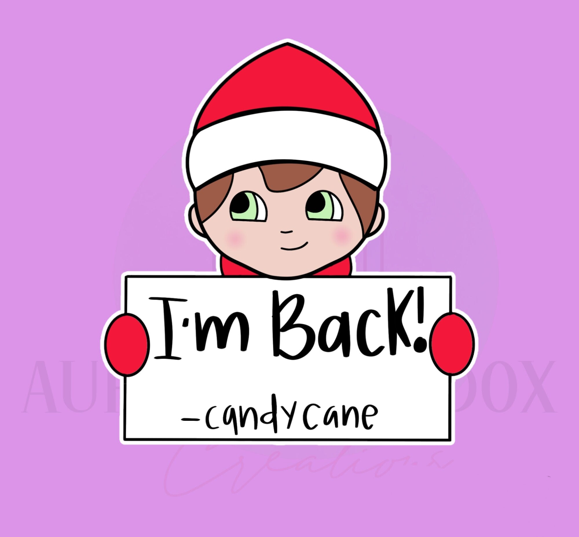 Little Elf with Sign Cookie Cutter