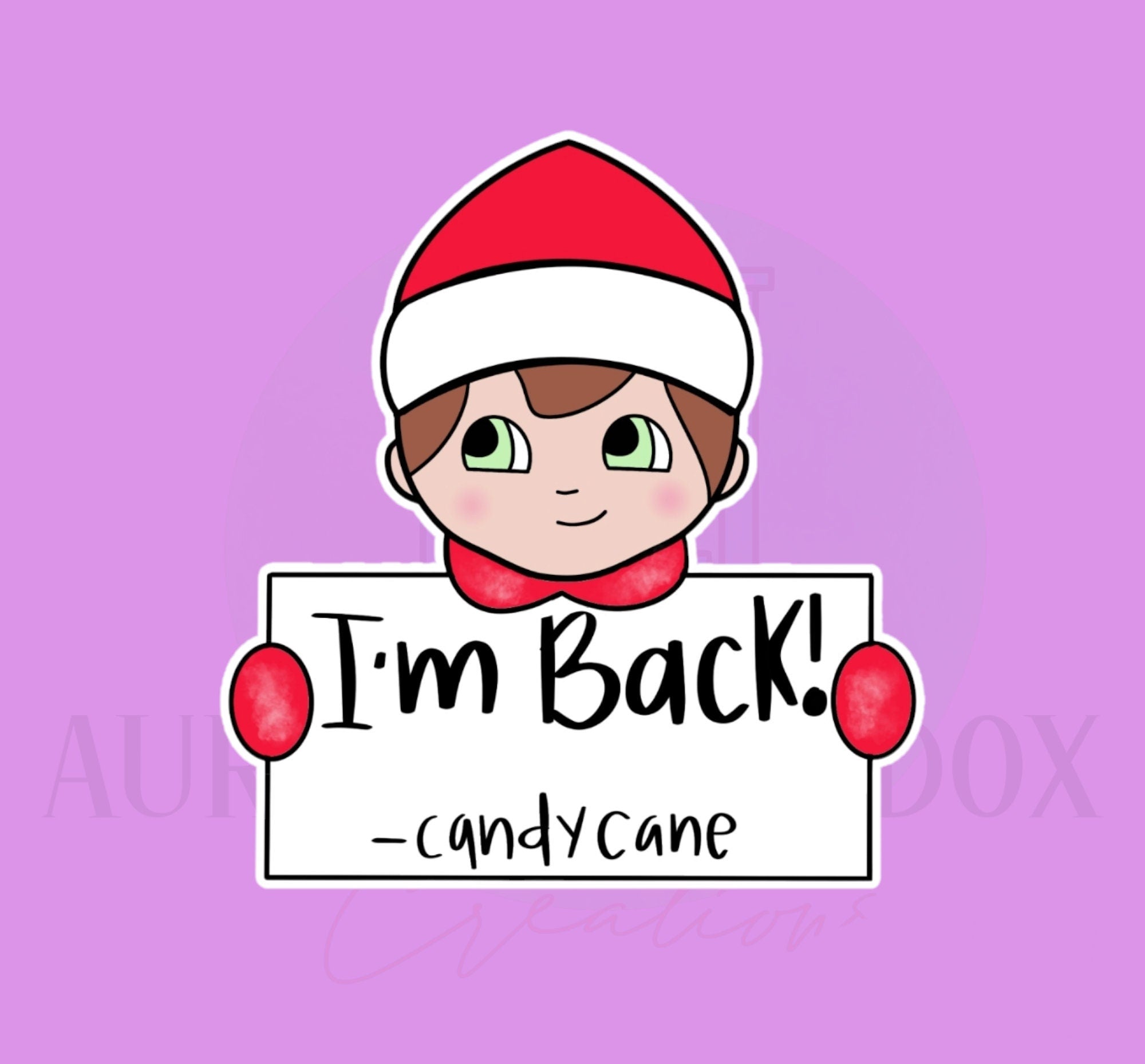 Little Elf with Sign Cookie Cutter