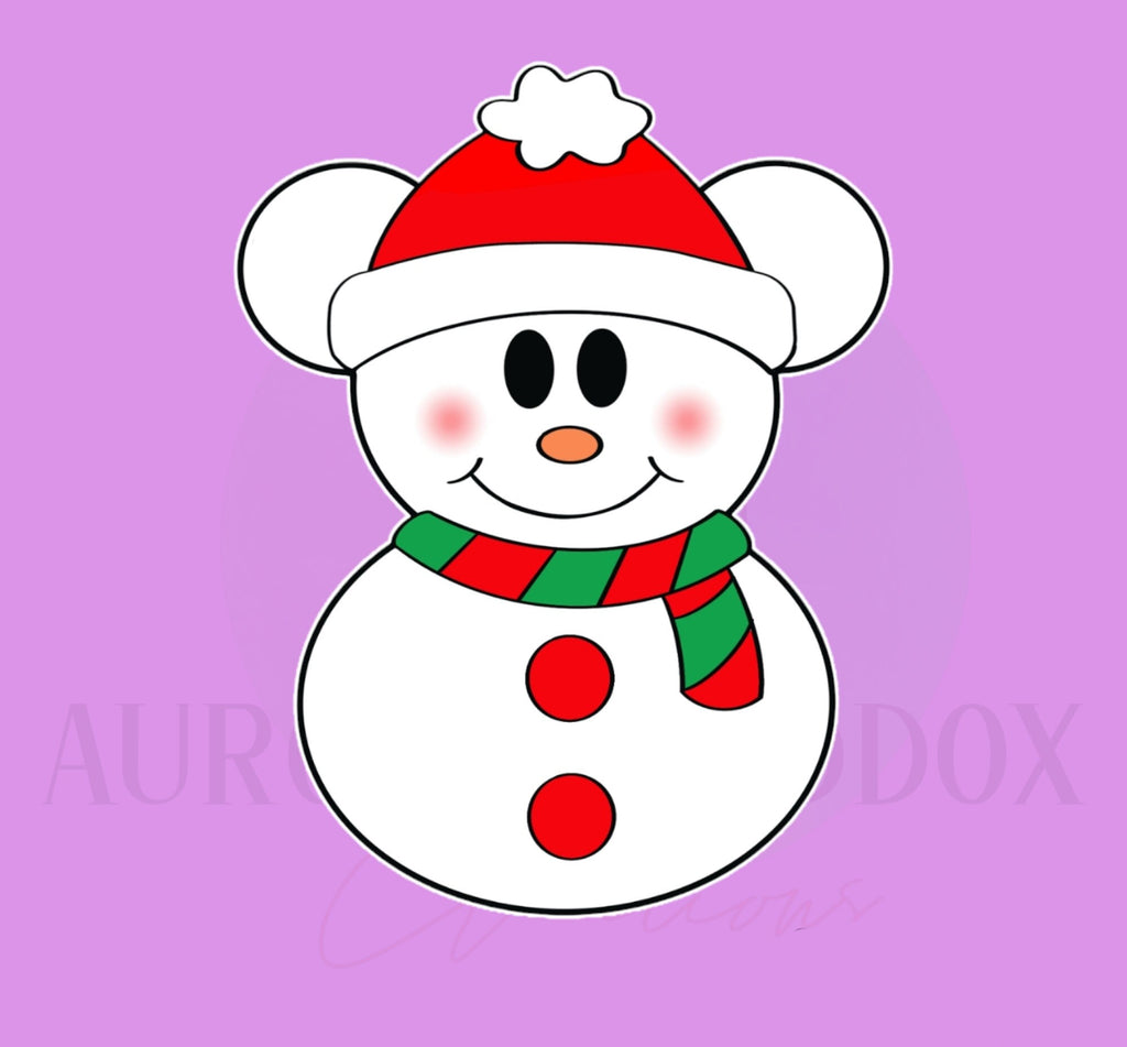 Mouse Snowman Snow Hat | Cookie Cutter