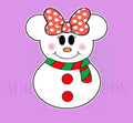 Mouse Snowman Bow | Cookie Cutter