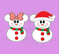 Mouse Snowman Bow & Santa Hat | 2 Piece Set | Cookie Cutter