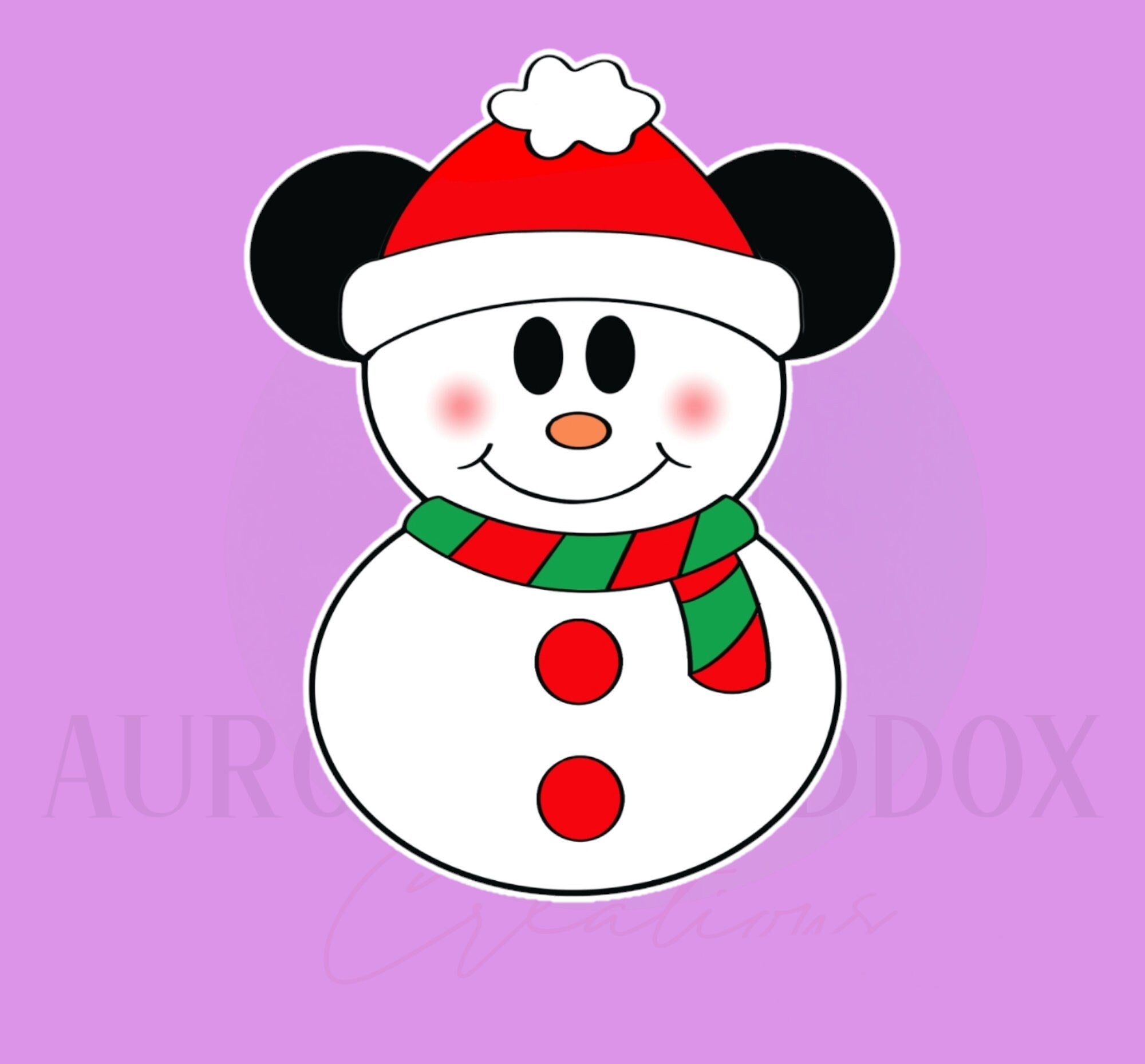 Mouse Snowman Snow Hat | Cookie Cutter