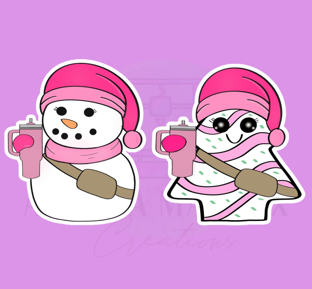 Snow-Girlie & Tree Cake-Girlie Set | 2 Piece | Cookie Cutter
