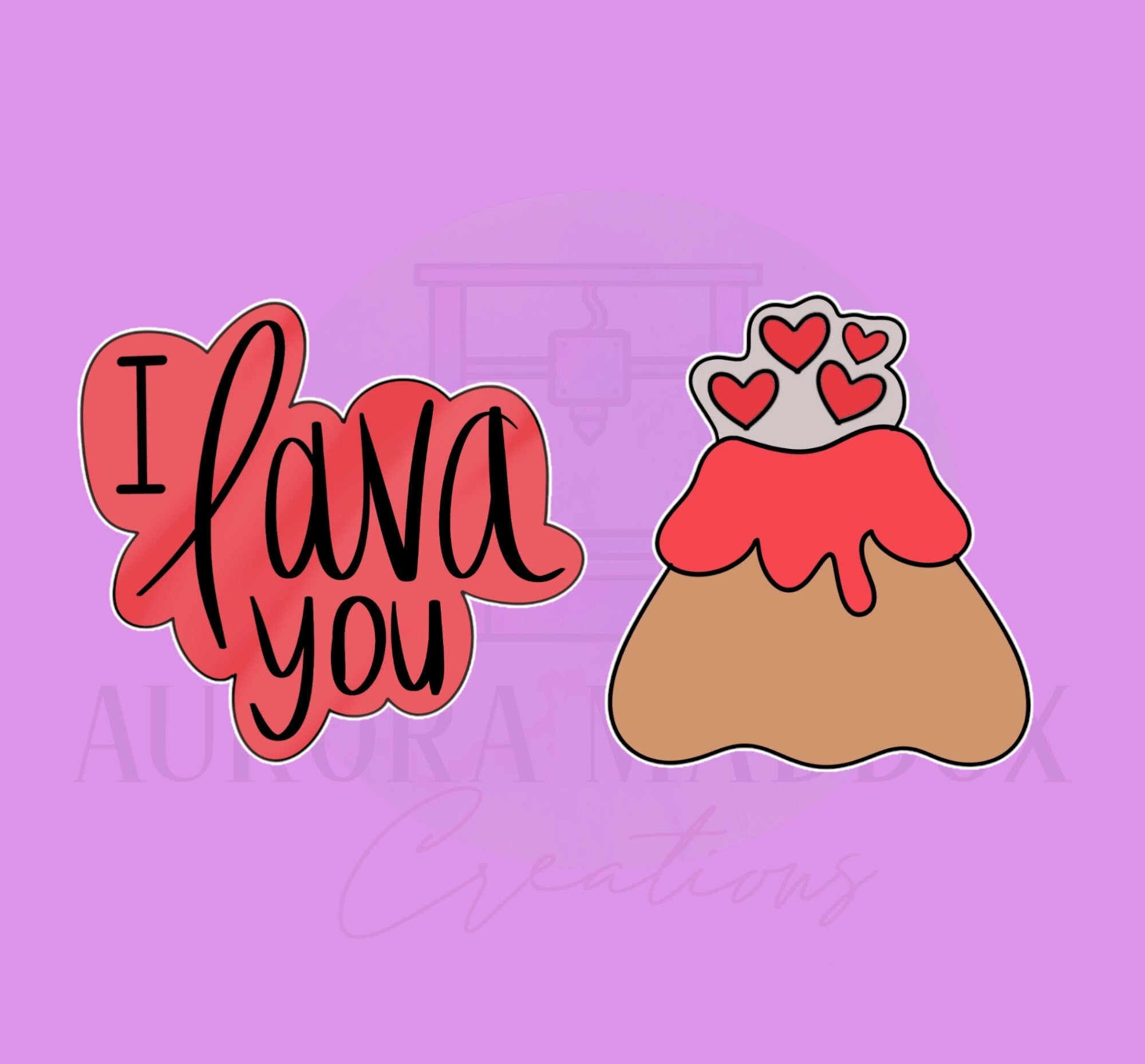 I Lava You | 2 Piece | Cookie Cutter