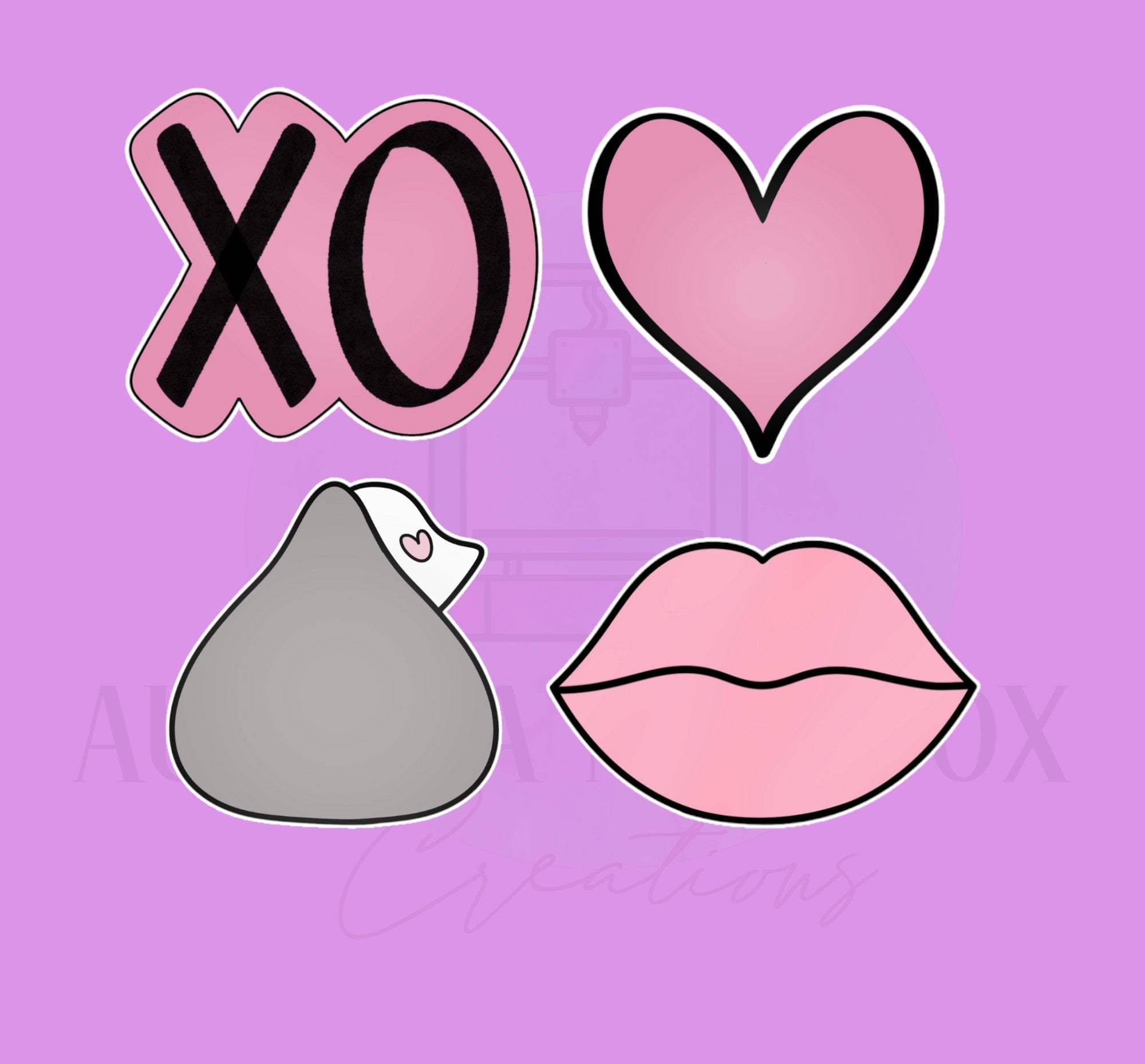 Valentine Set #1 | 4 Piece | Cookie Cutter