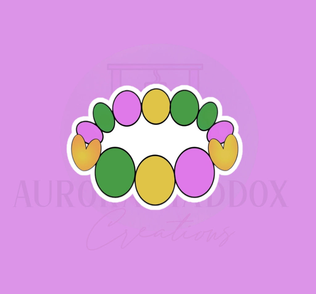 Mardi Gras Bracelet Cookie Cutter