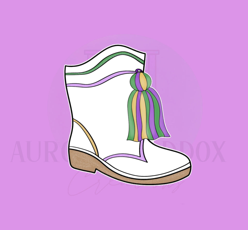 Mardi Gras Boot with Tassle Cookie Cutter
