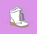 Mardi Gras Boot with Tassle Cookie Cutter
