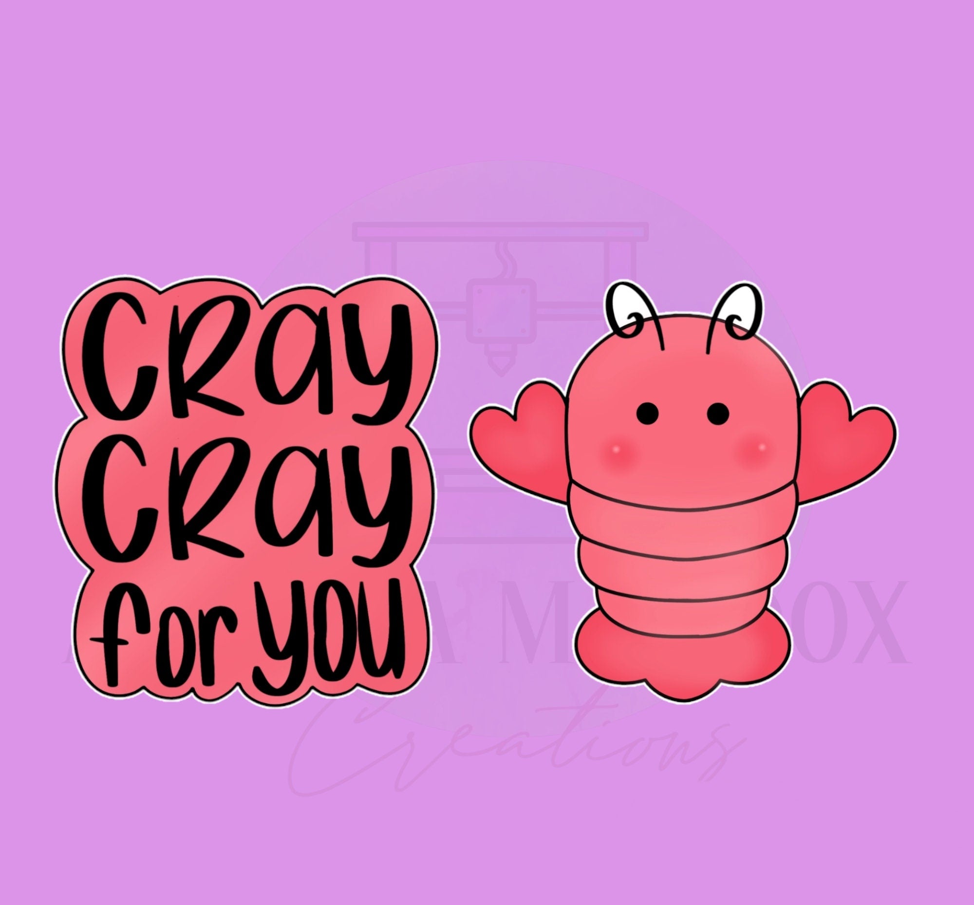 Cray Valentine Set | 2 Piece | Cookie Cutter
