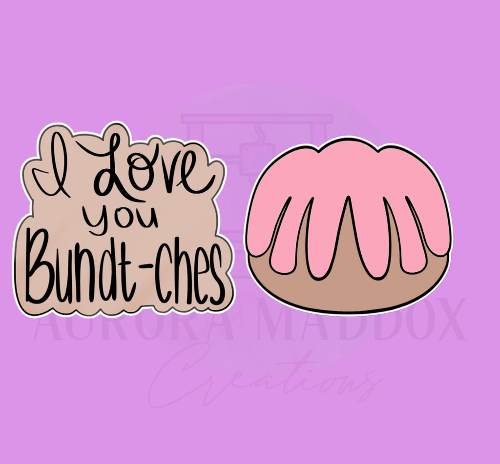 I Love You Bundt-Ches Set | 2 Piece | Cookie Cutter