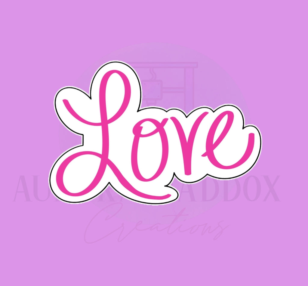 Love Word Plaque Cookie Cutter