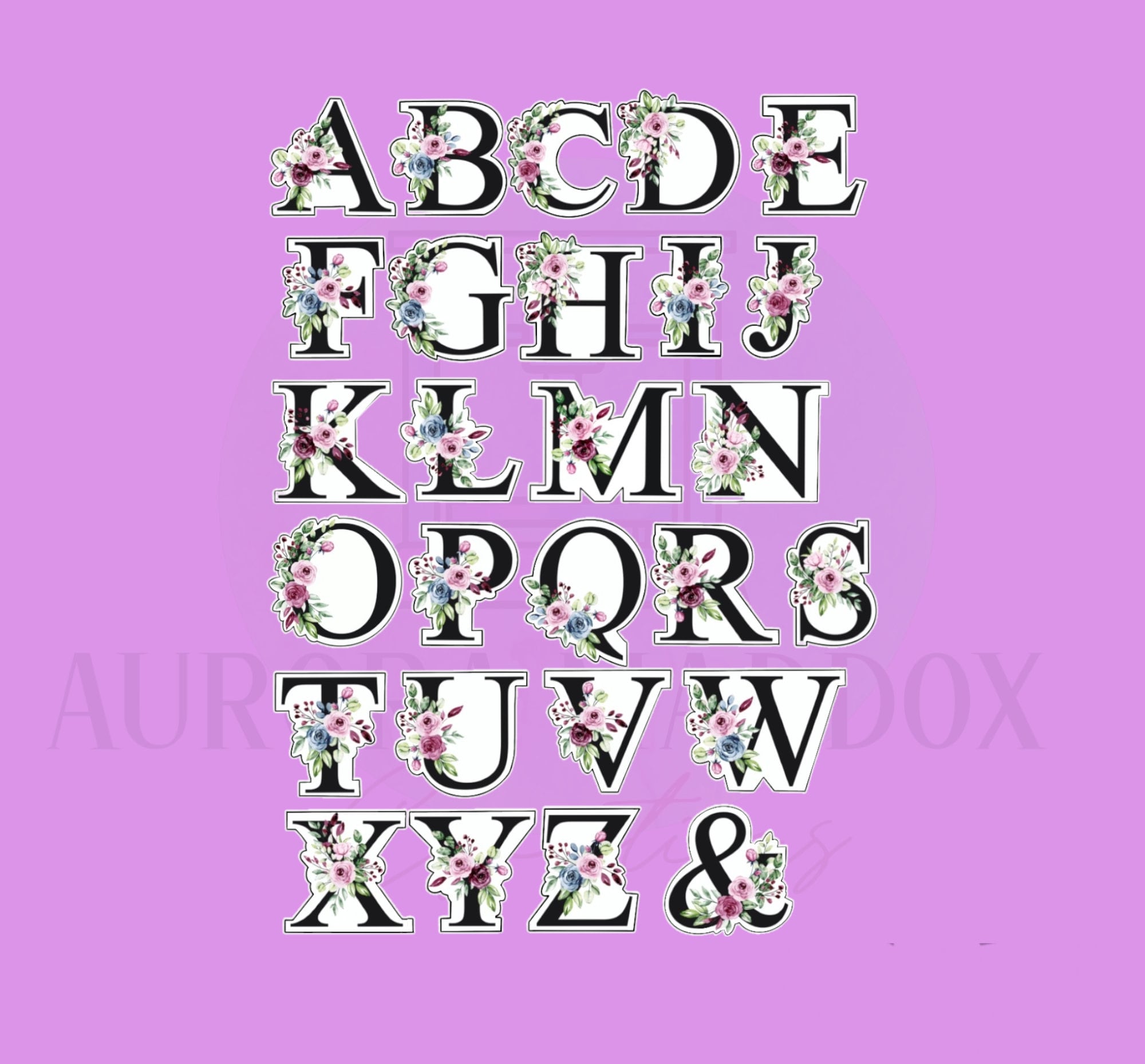 Floral Alphabet | FULL SET | Cookie Cutter