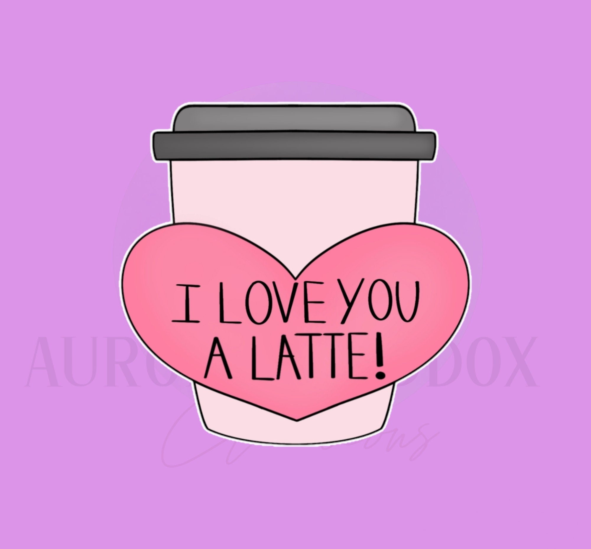 Latte Heart Coffee Cookie Cutter