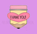 Pencil Heart Coffee Cookie Cutter