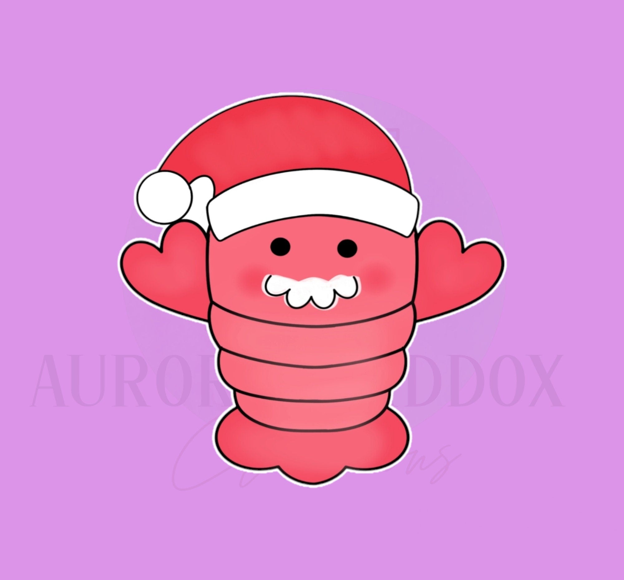 Christmas Crawfish Cookie Cutter