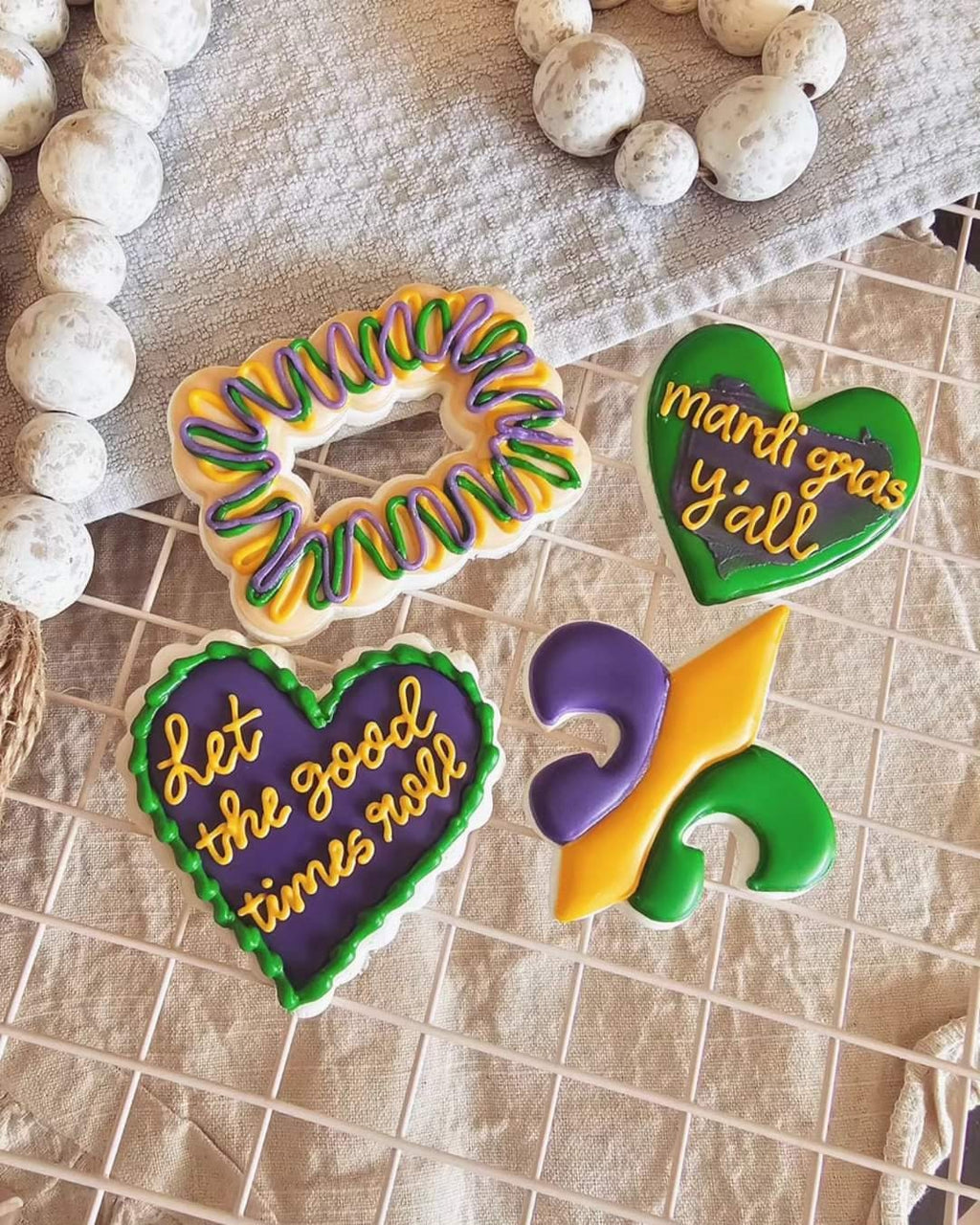 King Cake Rectangle #1 With Middle Cut Out | Cookie Cutter