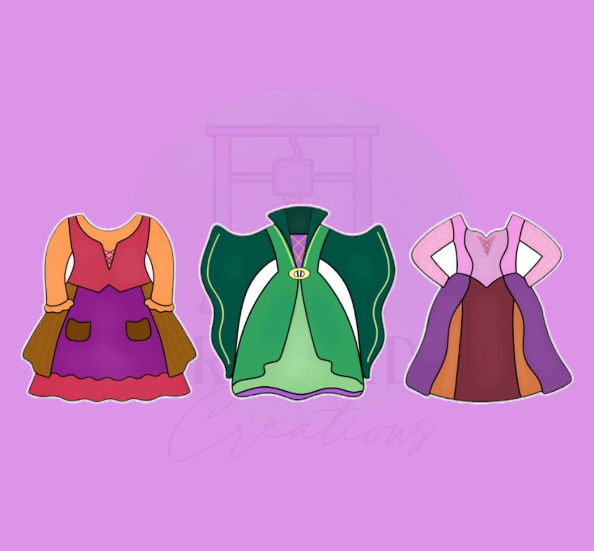 3 Witch Dresses | Cookie Cutters | 3 Piece