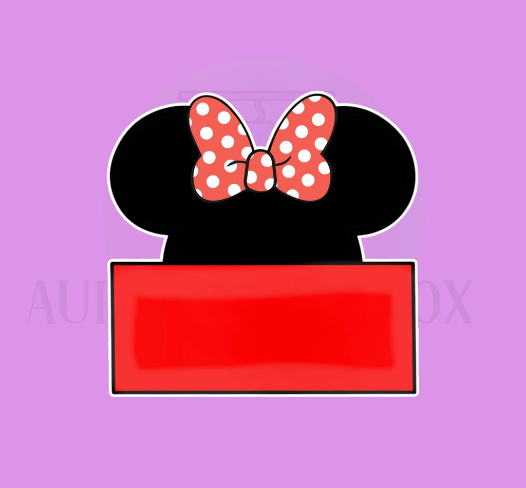 Mouse with Bow Plaque | Cookie Cutter