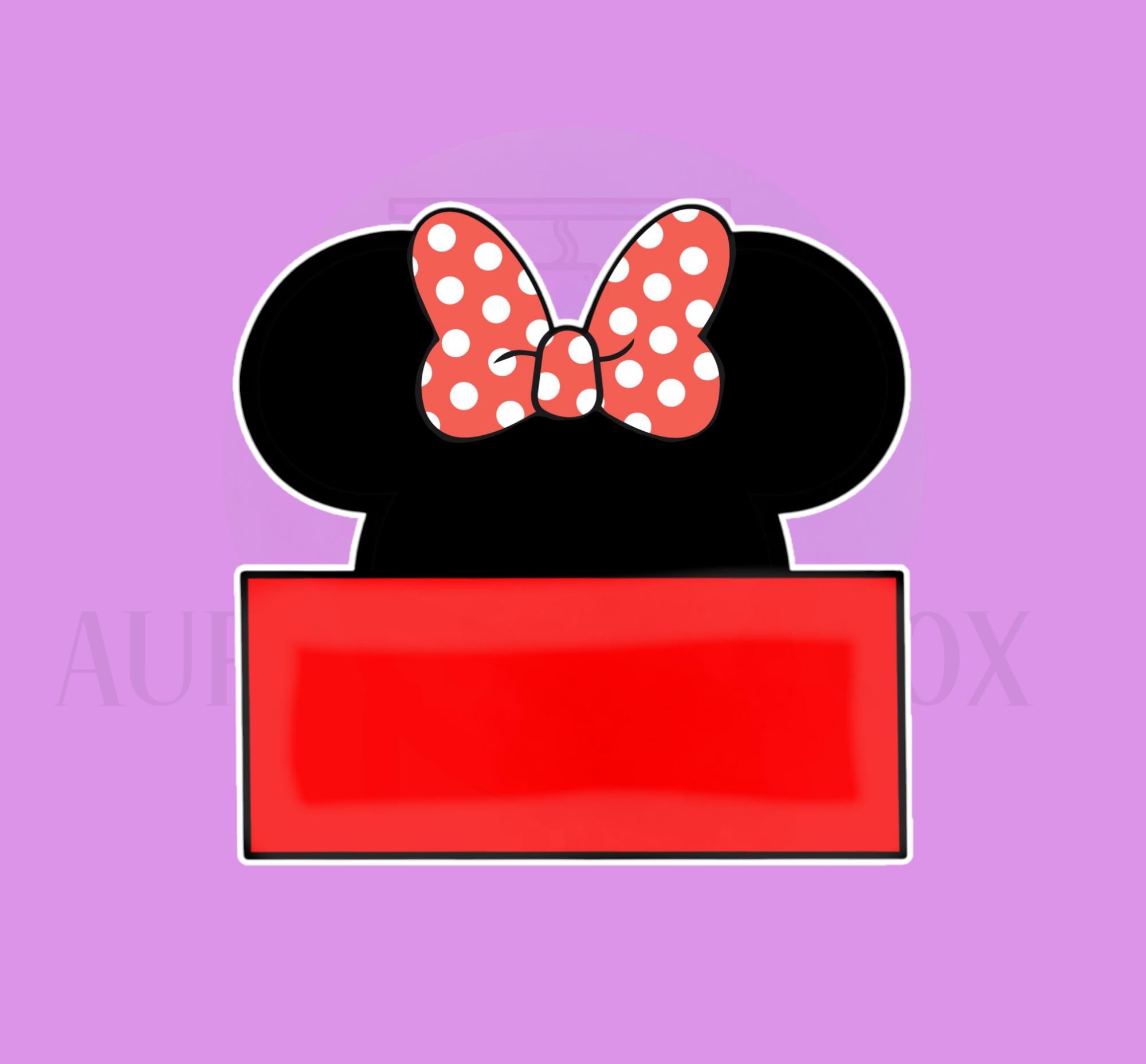 Mouse with Bow Plaque | Cookie Cutter