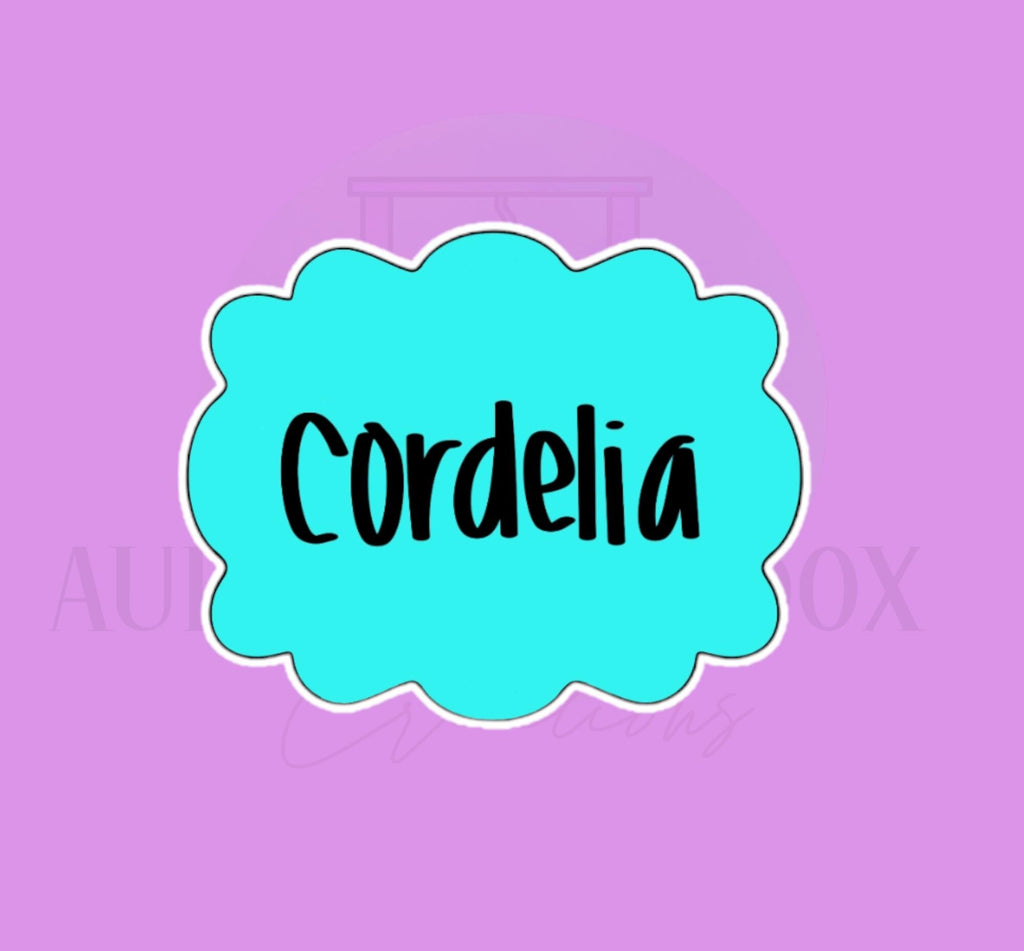 Cordelia Plaque | Cookie Cutter