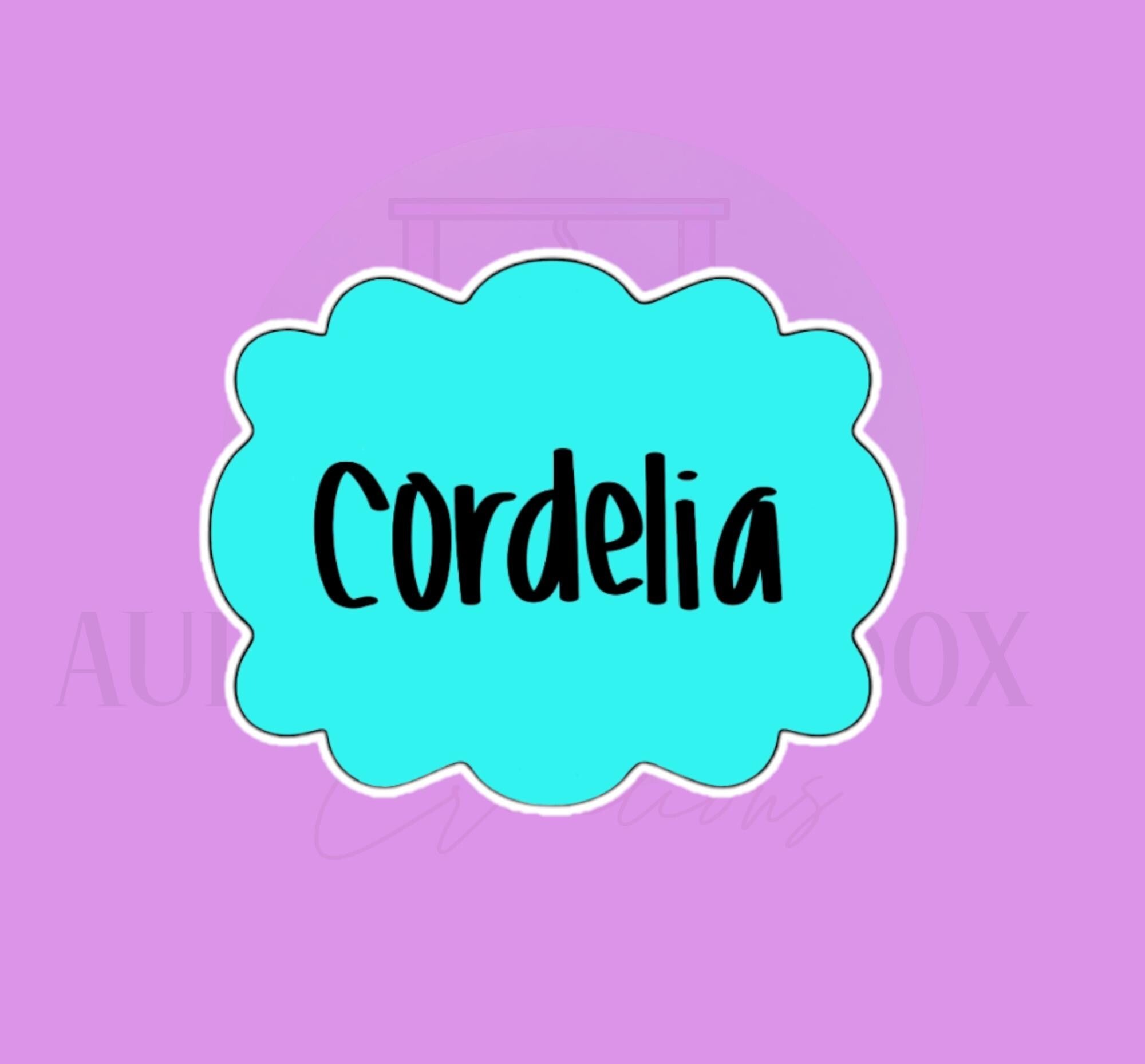 Cordelia Plaque | Cookie Cutter