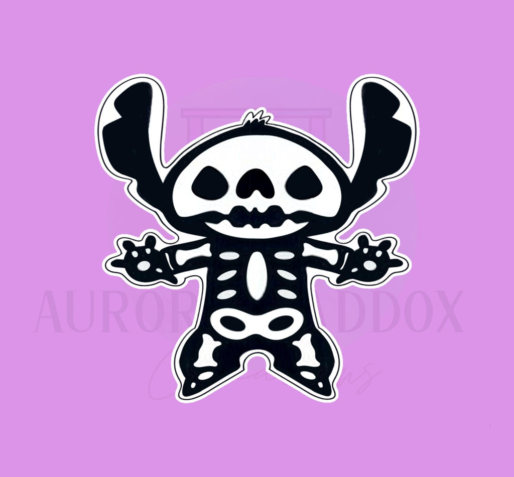 Blue Alien Monster Skeleton Cookie Cutter