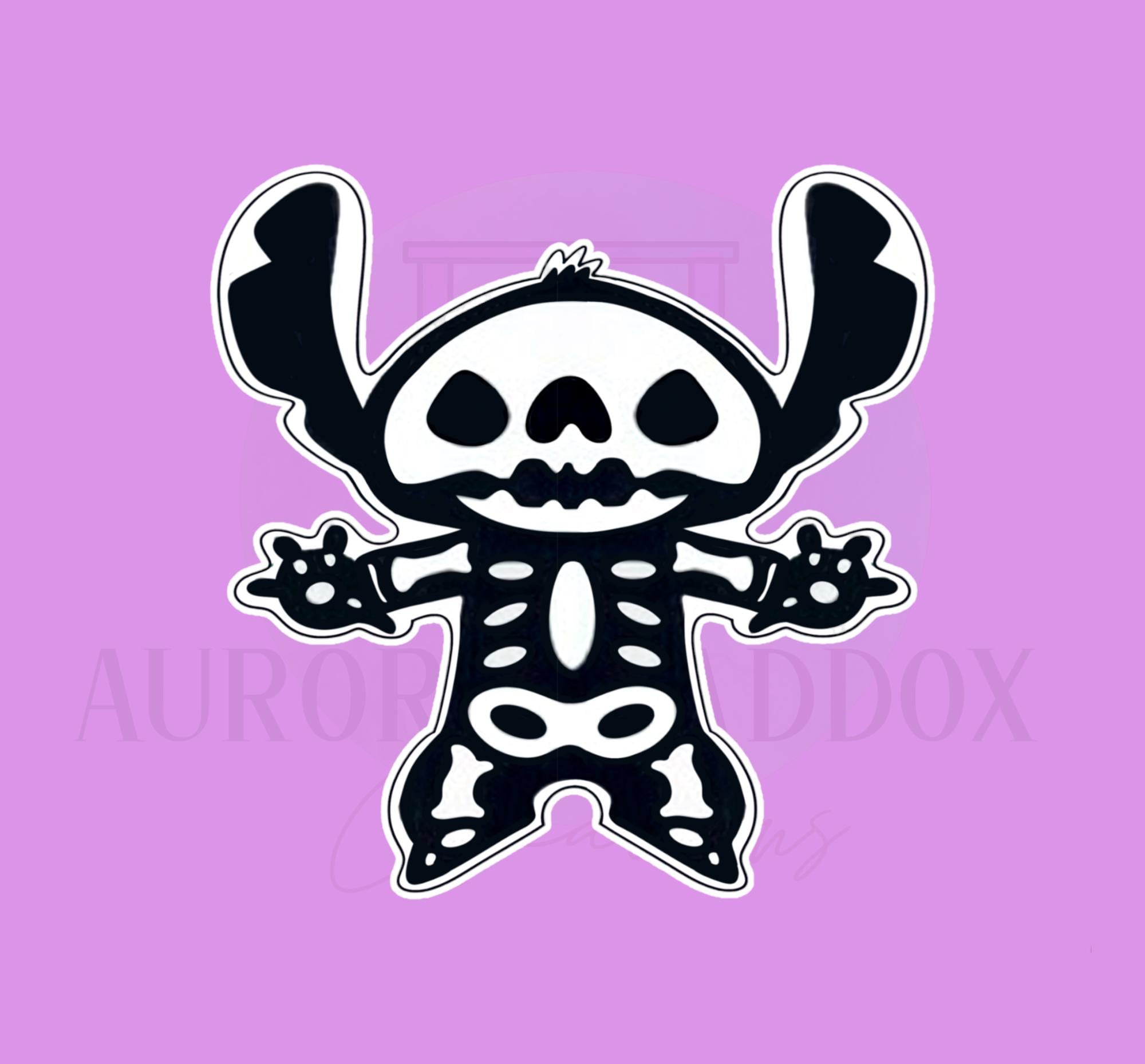 Blue Alien Monster Skeleton Cookie Cutter