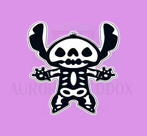 Blue Alien Monster Skeleton Cookie Cutter