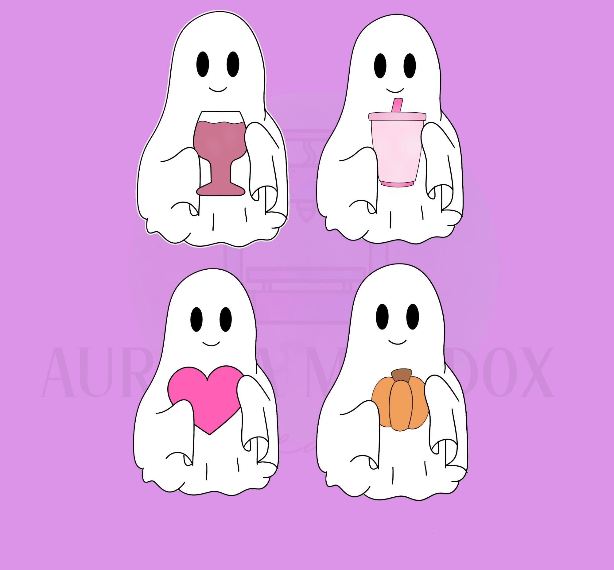 Ghost of Holding Objects Cookie Cutter