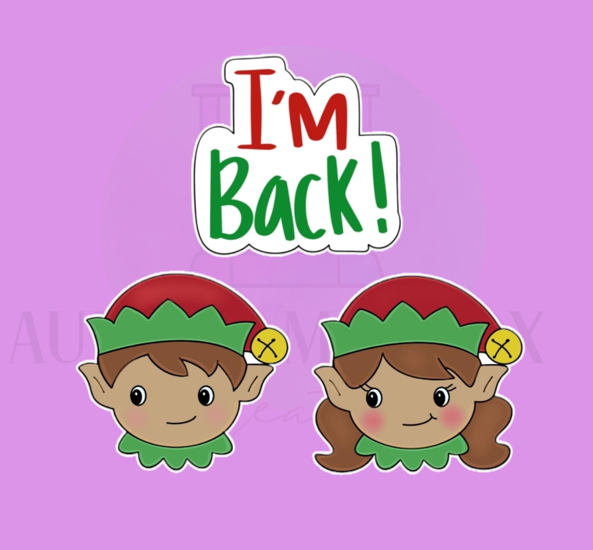 I'm Back Elf Set in Print | Cookie Cutter