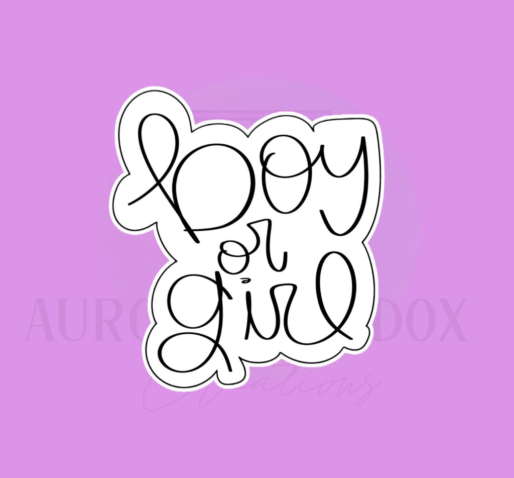 Boy or Girl Script Cookie Cutter