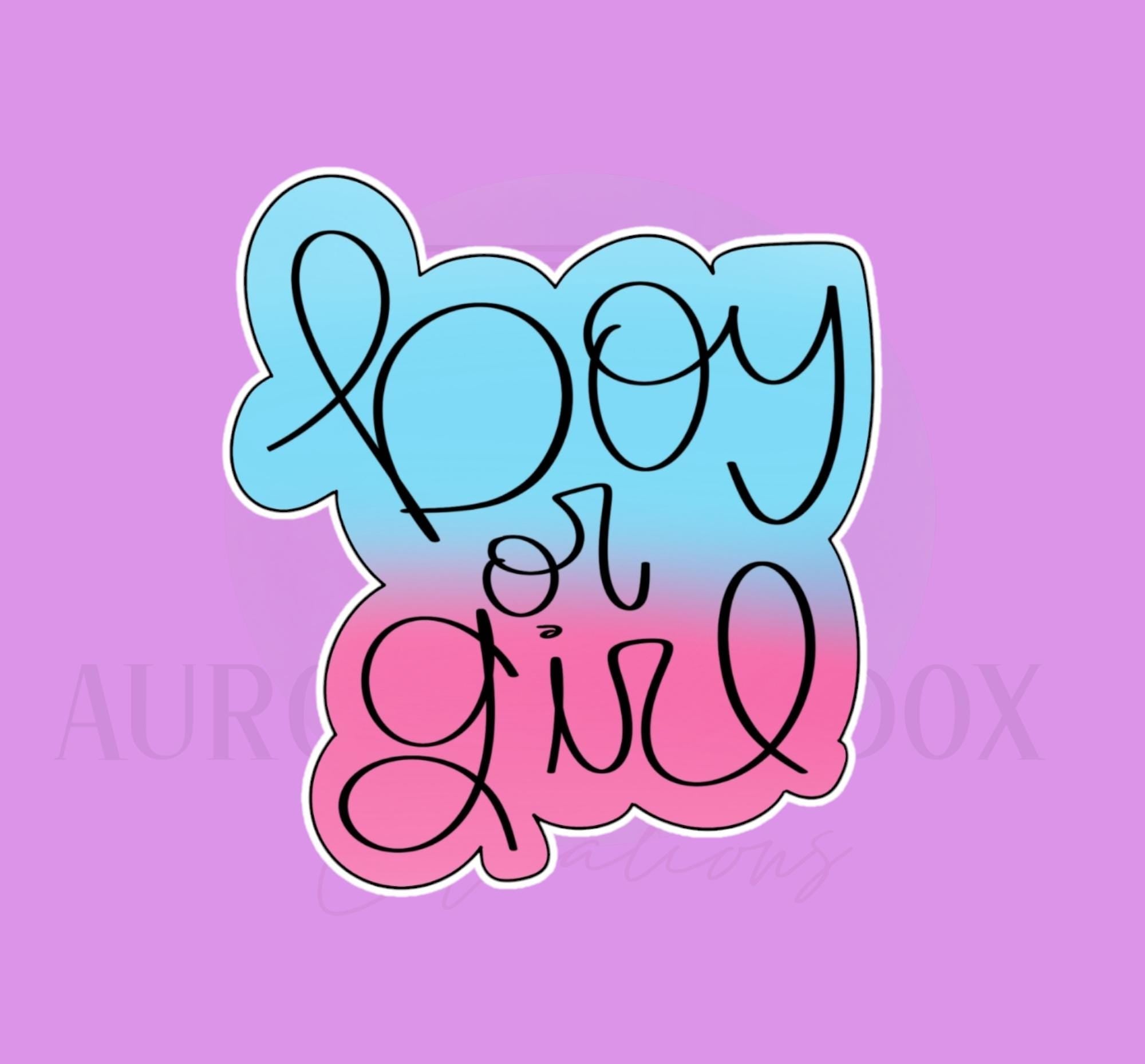 Boy or Girl Script Cookie Cutter