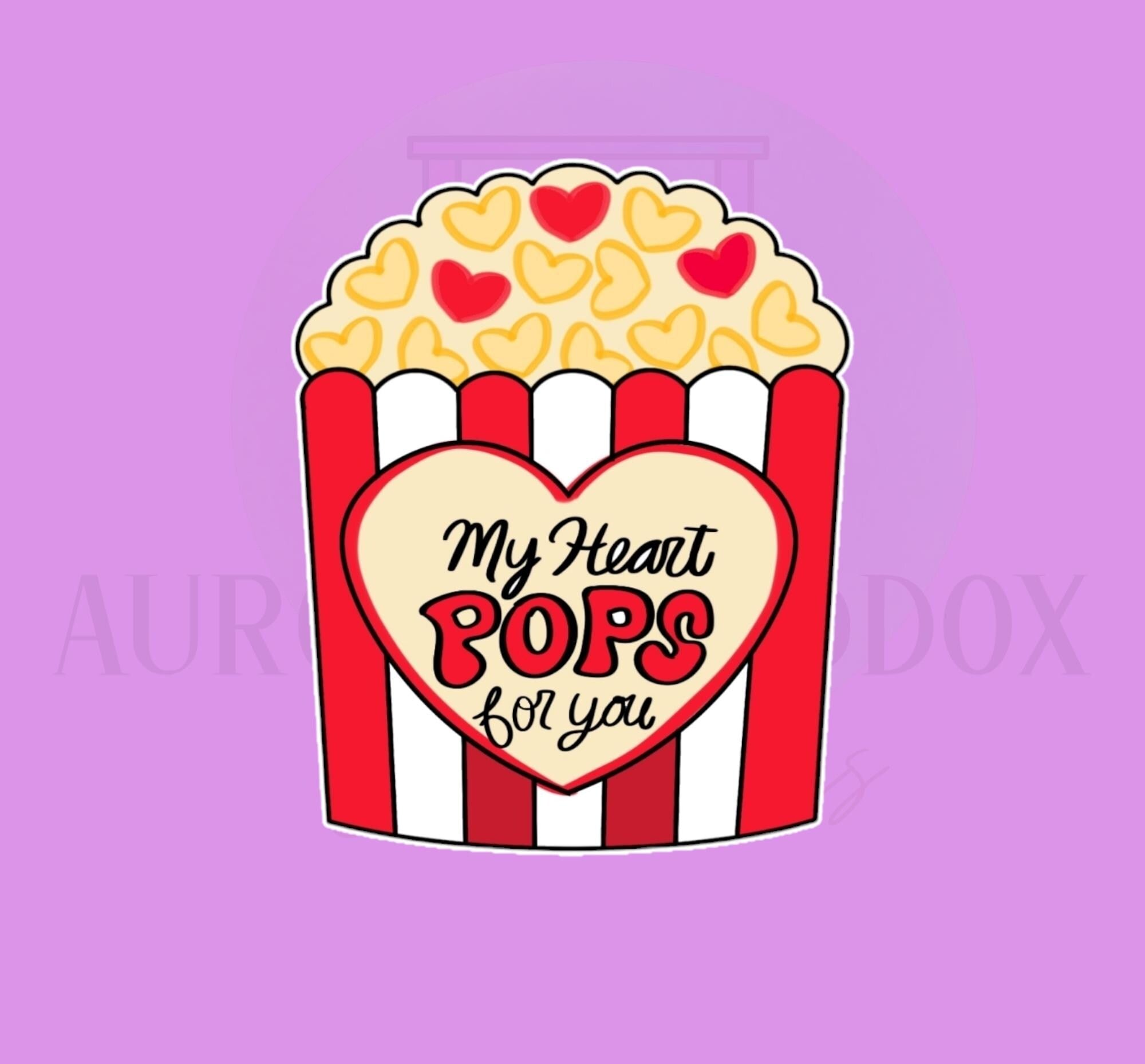 Popcorn Valentine Cookie Cutter
