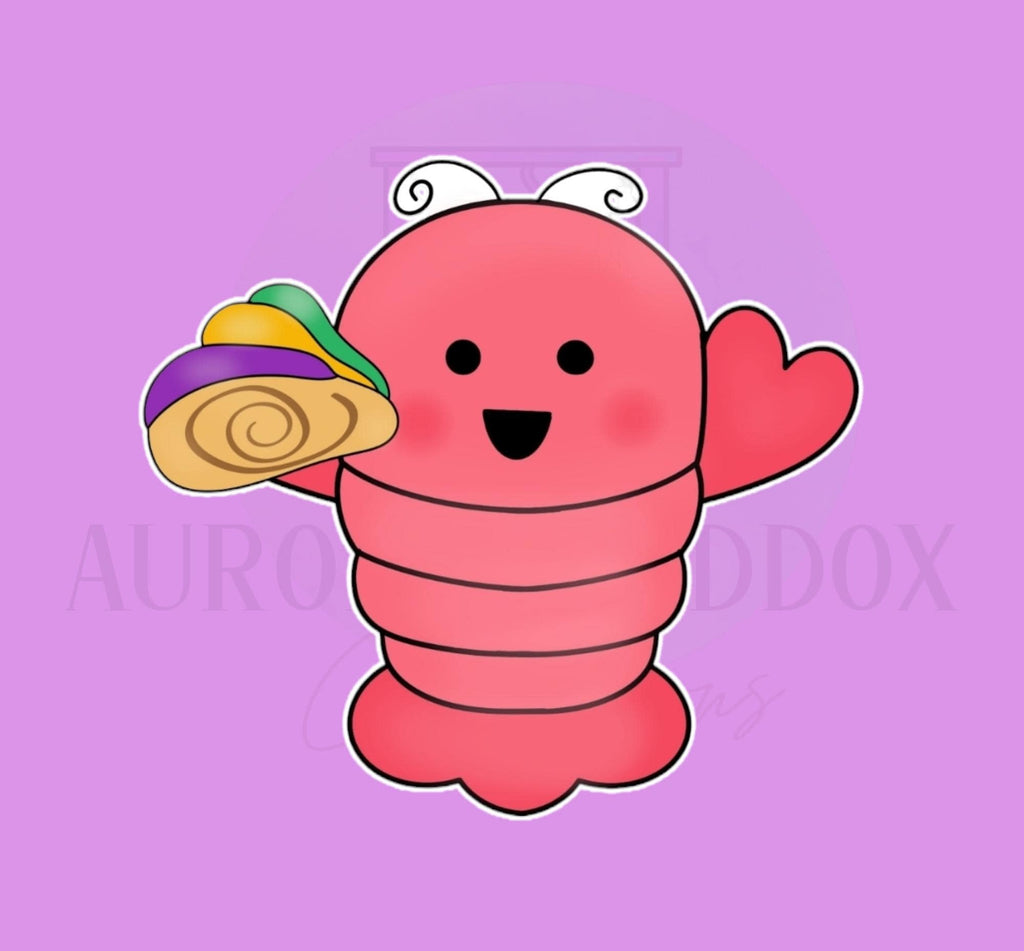 Crawfish with Kingcake Slice | Cookie Cutter