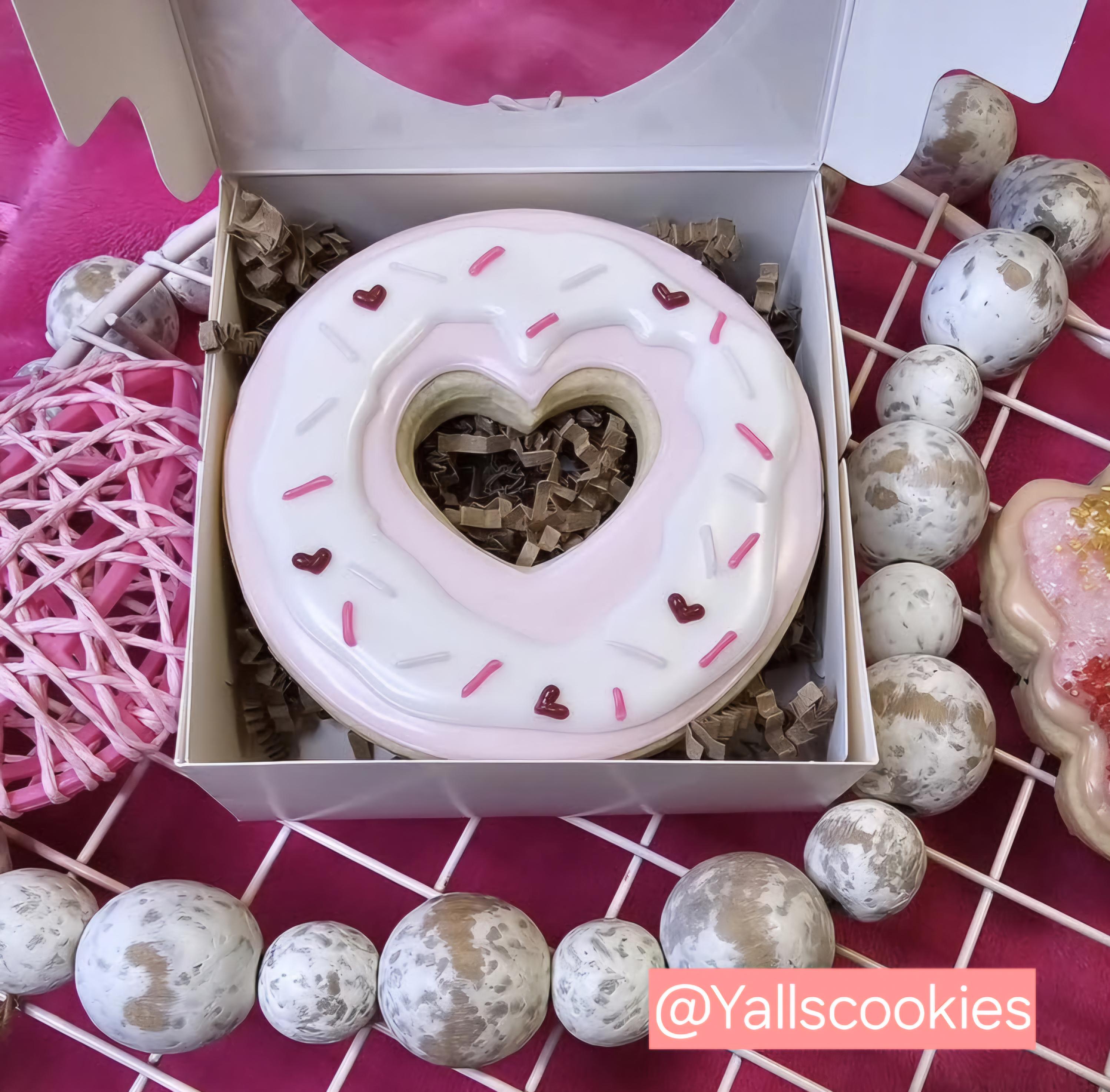 Donut with Heart Cut Out Cookie Cutter