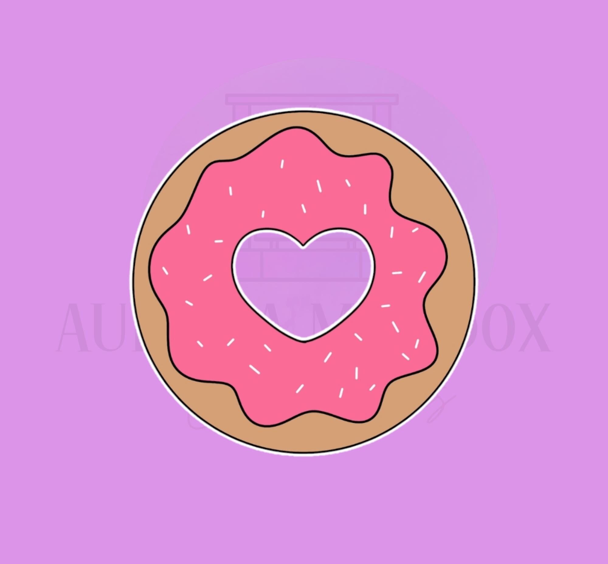 Donut with Heart Cut Out Cookie Cutter
