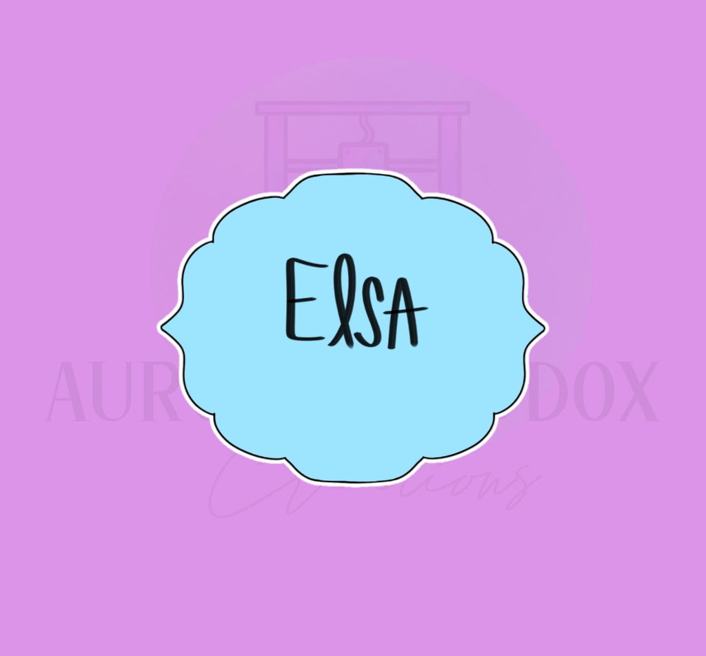 Elsa Plaque | Cookie Cutter