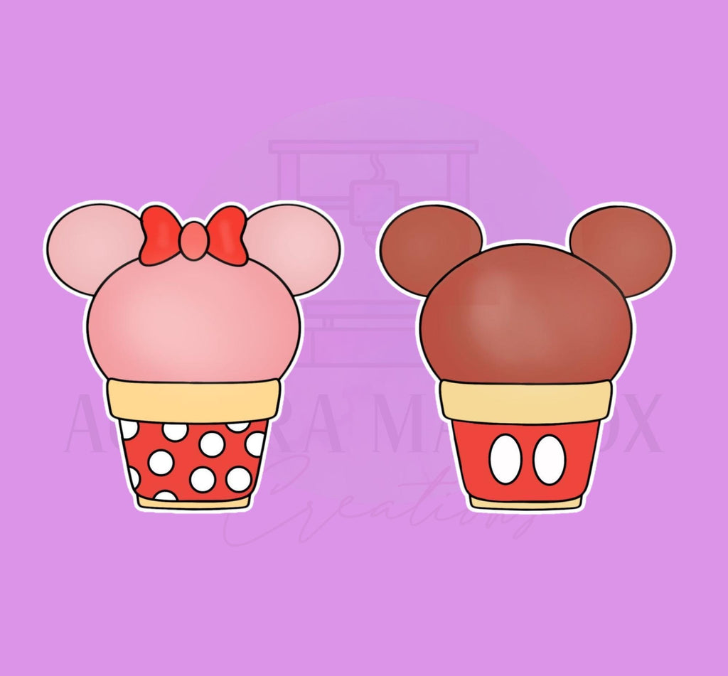 Mouse Ice Cream Set | 2 Piece | Cookie Cutters