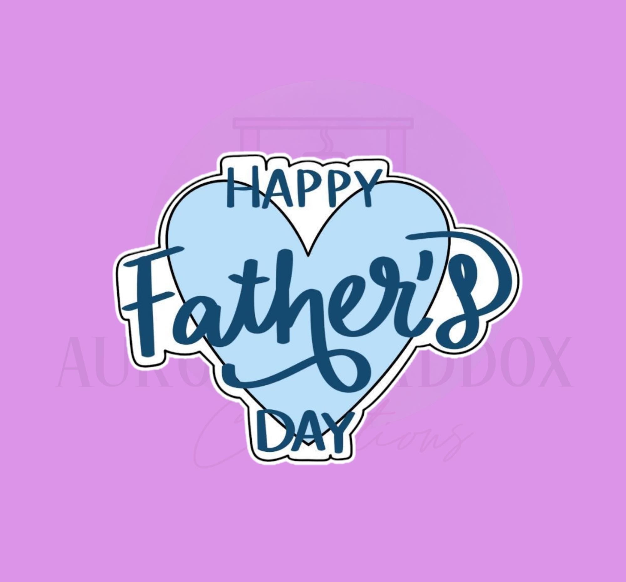 Fathers Day Heart Cookie Cutter