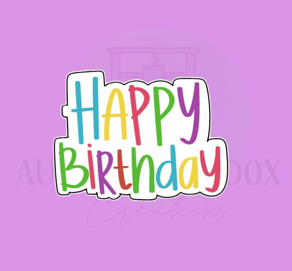 Happy Birthday #2 Cookie Cutter