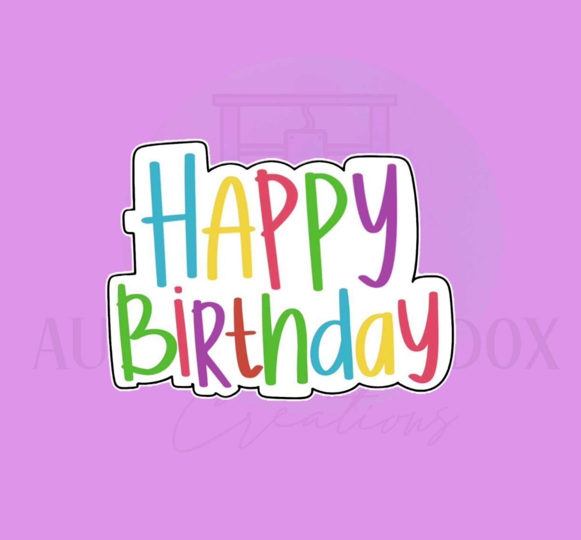 Happy Birthday #2 Cookie Cutter