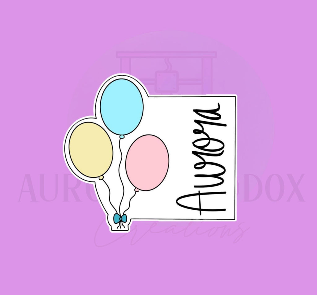 Balloon Bunch Plaque | Cookie Cutter