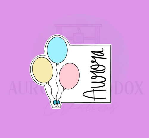 Balloon Bunch Plaque | Cookie Cutter