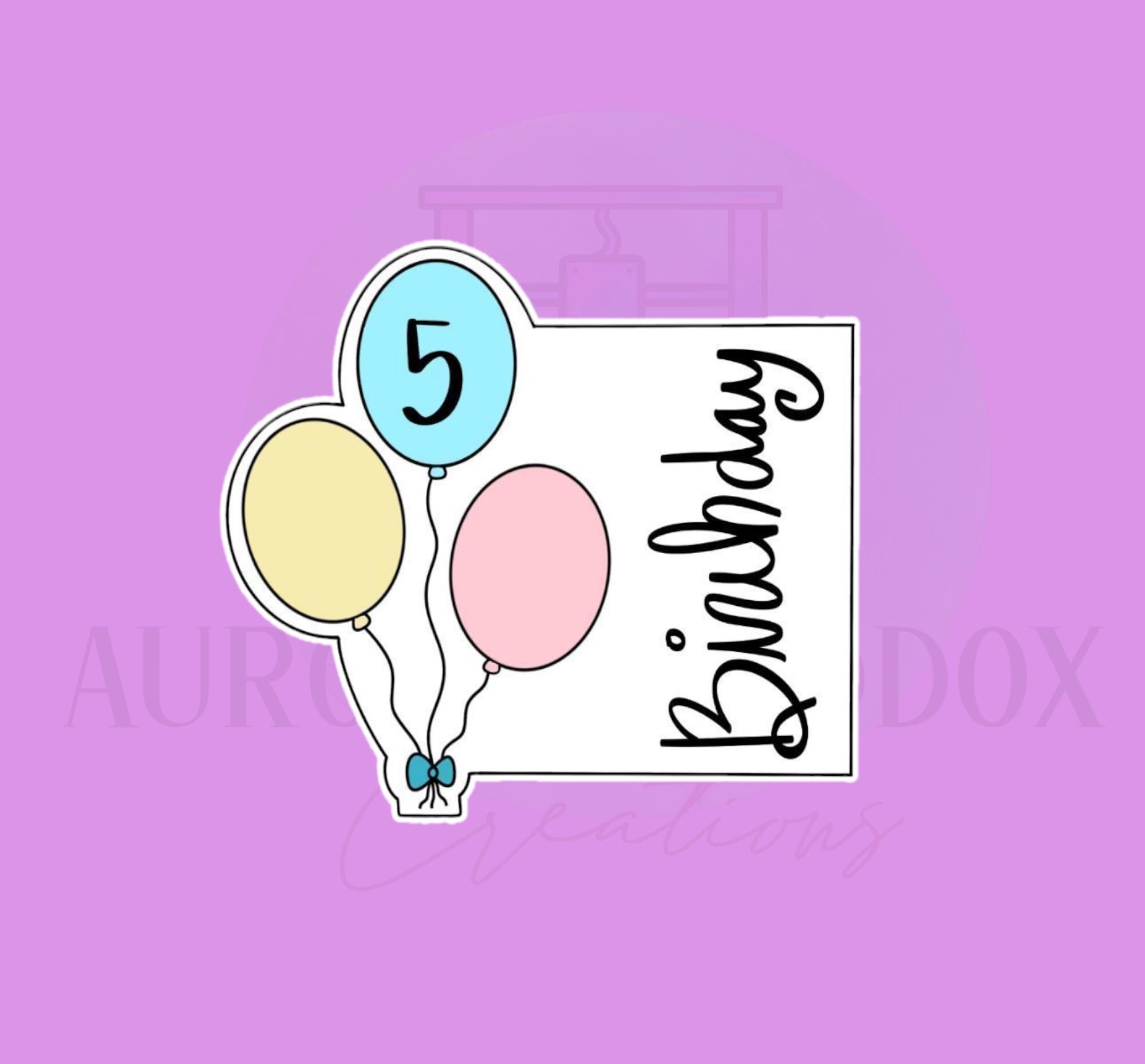 Balloon Bunch Plaque | Cookie Cutter
