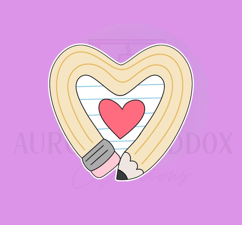 Pencil Stretch Heart Cookie Cutter