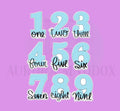 Numbers Bottom Script | Choose one | Cookie Cutter