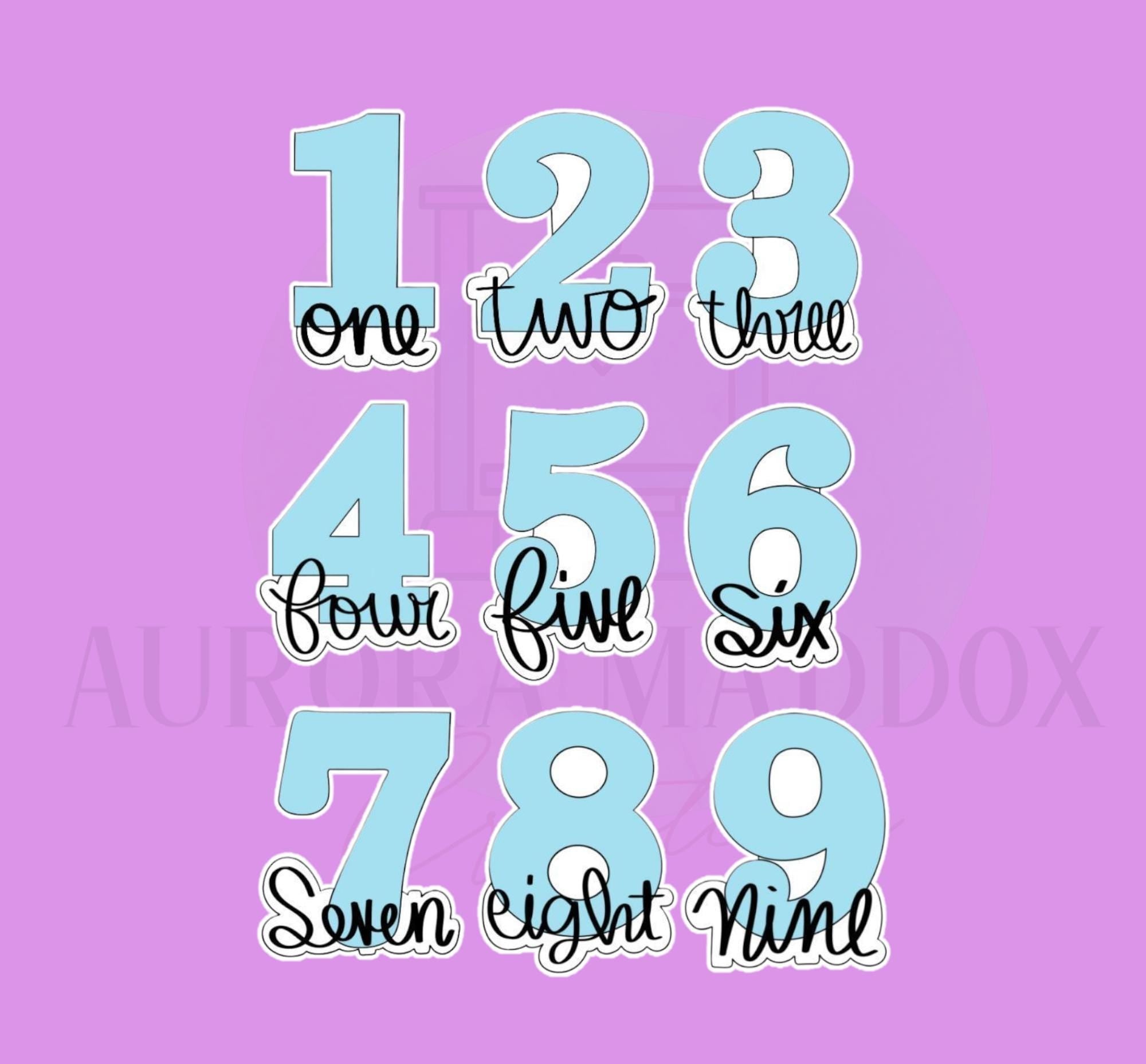 Numbers Bottom Script | Choose one | Cookie Cutter