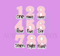 Numbers Bottom Print | WHOLE SET | 9 Cookie Cutters | Cookie Cutter