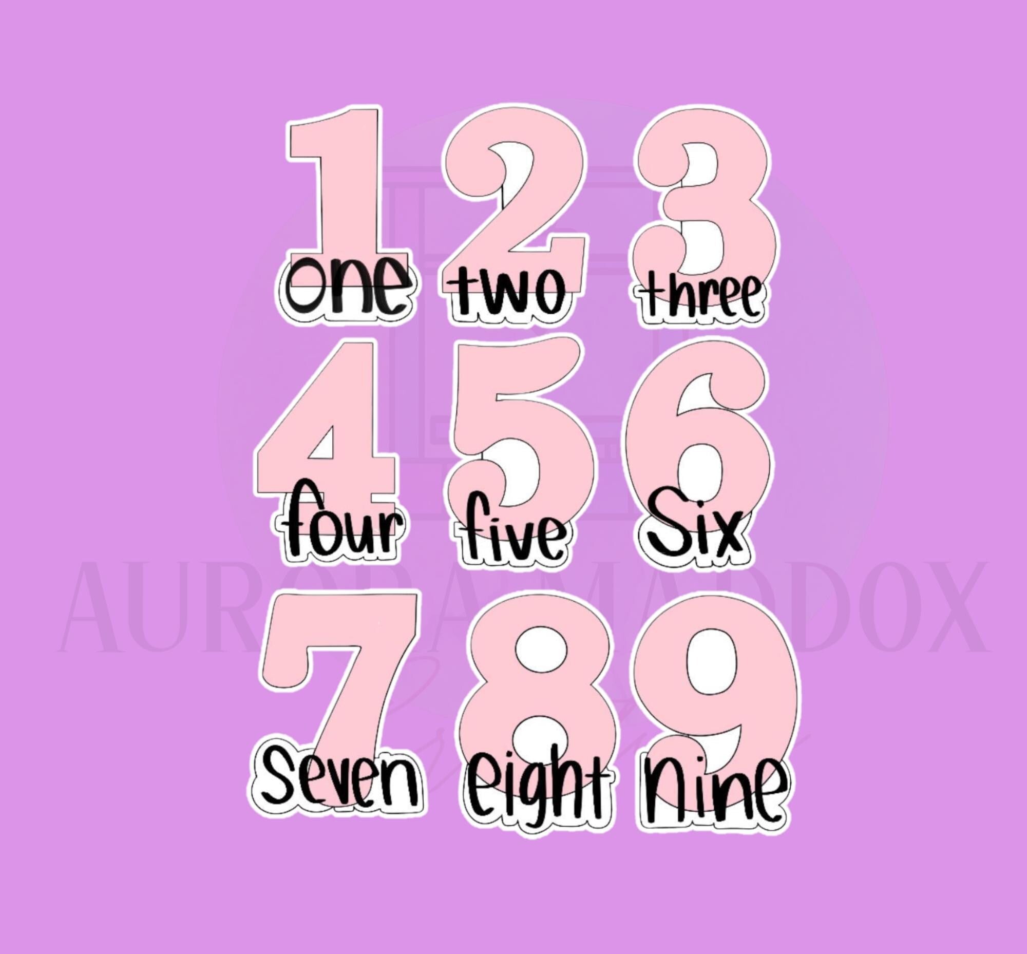 Numbers Bottom Print | WHOLE SET | 9 Cookie Cutters | Cookie Cutter